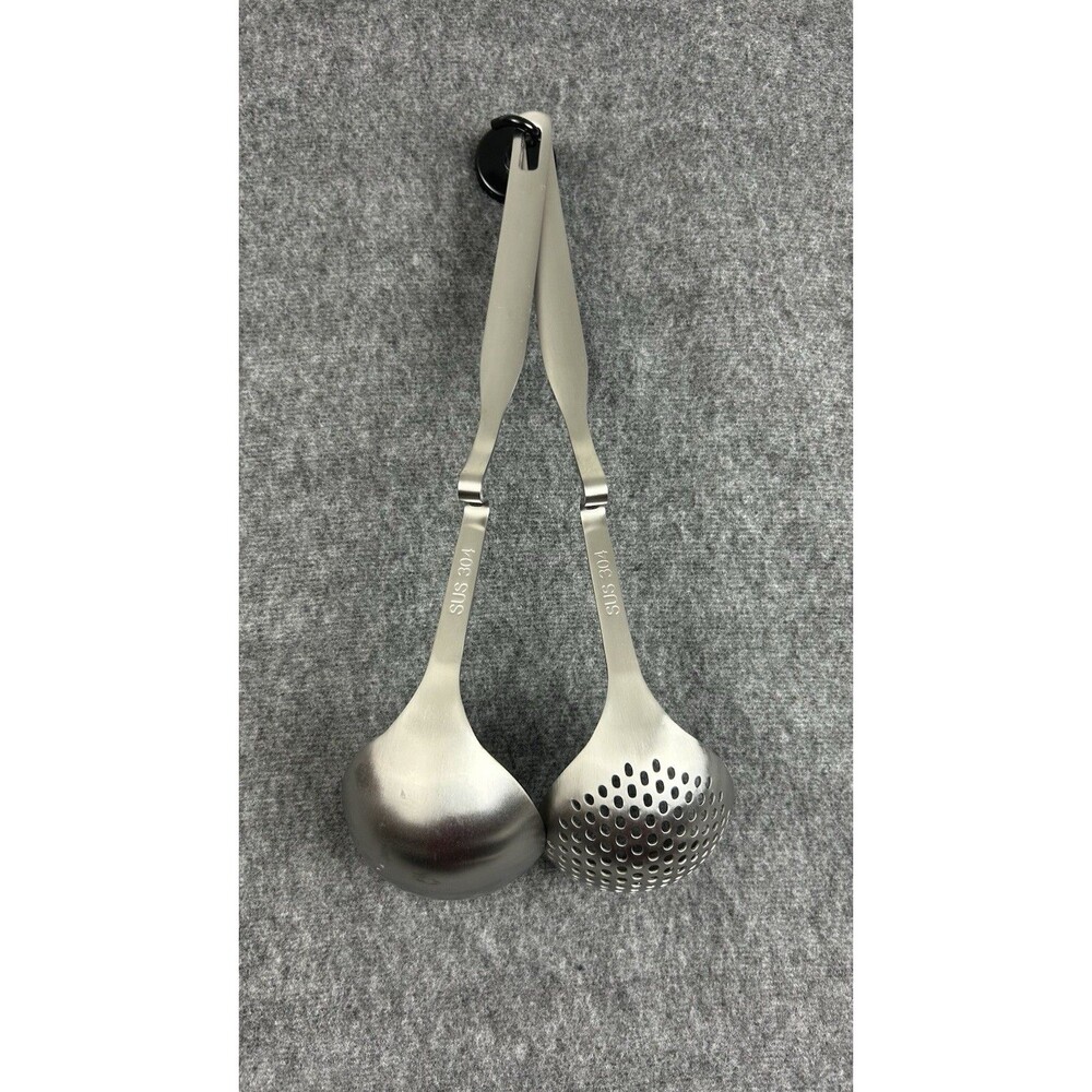 Stainless Steel Soup Ladle & Skimmer Set SUS304 Hot Pot Serving Spoon 12” - Picture 8 of 8